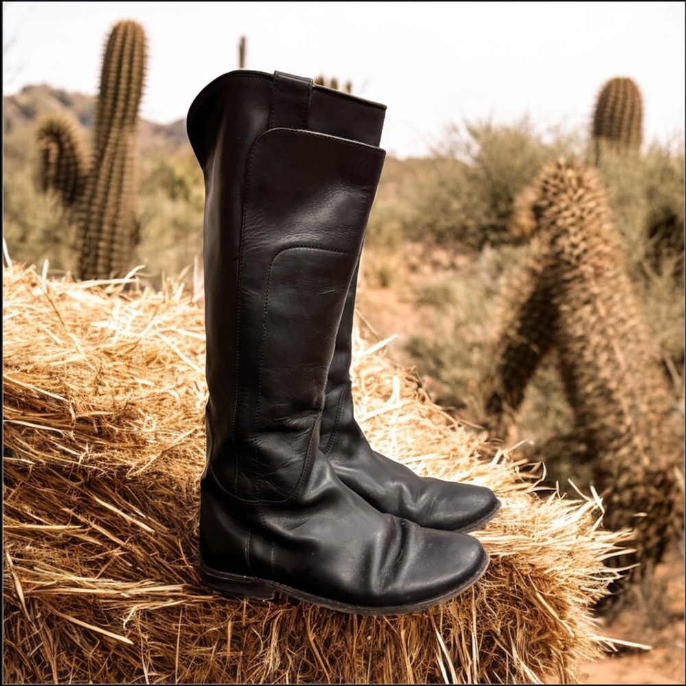 Frye Women's Black Leather Heeled Boots